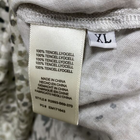 Anthropologie Cloth & Stone Leopard Print Button Down Shirt XL - Picture 3 of 6